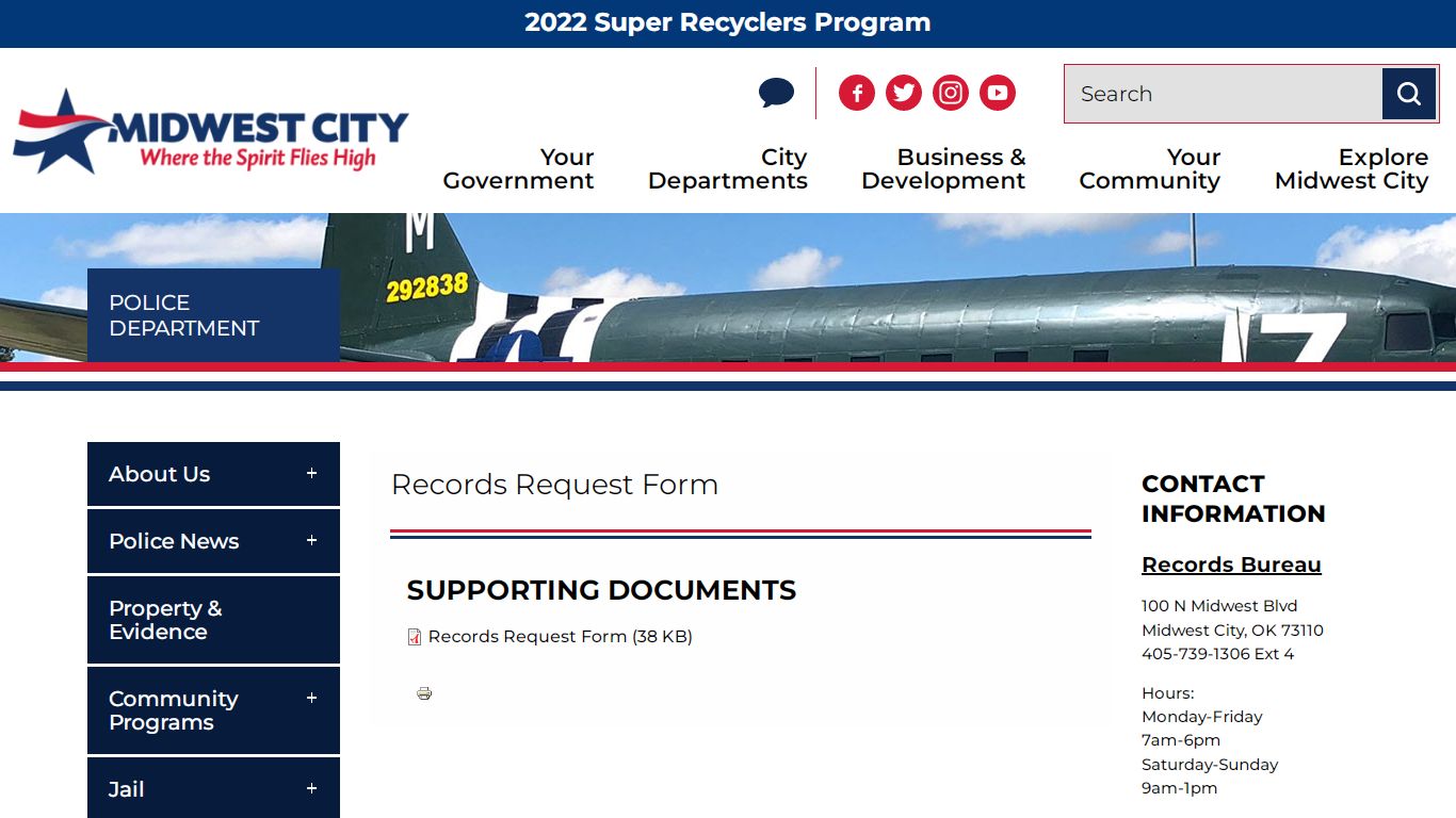 Records Request Form | Midwest City Oklahoma